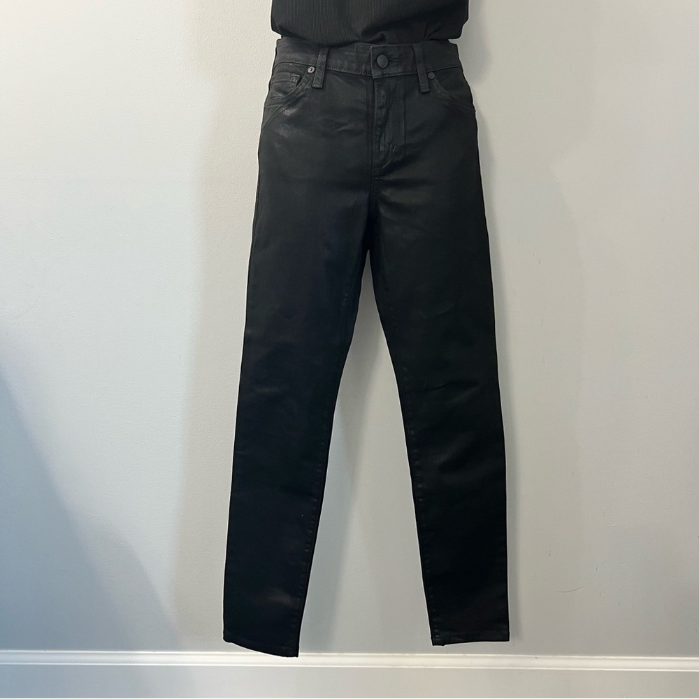 Joe’s Jeans Black Metallic Skinny Denim Jeans Cotton Blend Size 26
